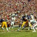 Notre Dame and Miami battle in a 1974 game at Notre Dame Stadium. The Irish won, 38-7.