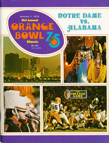 1975 Orange Bowl program